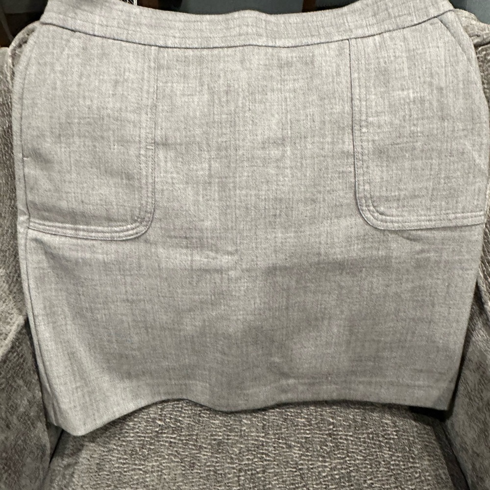 LOFT Gray Mini Pencil Skirt for Work